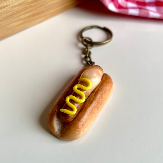 Hotdog keychain