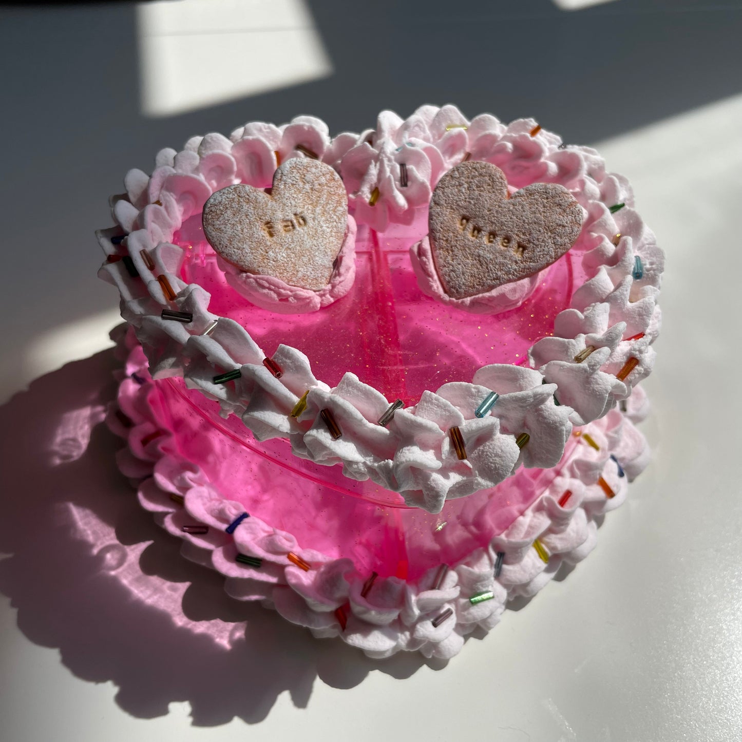 Heart cake trinket box