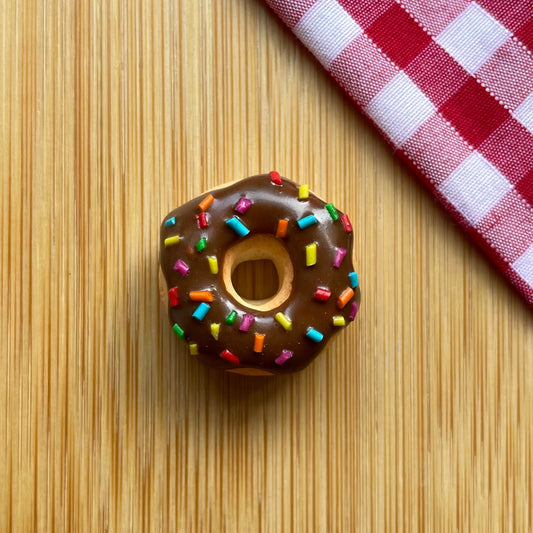 Food magnet - Chocolate Donut magnet, fridge magnets, memo board magnets, notice board magnets, miniature food, realistic food magnet