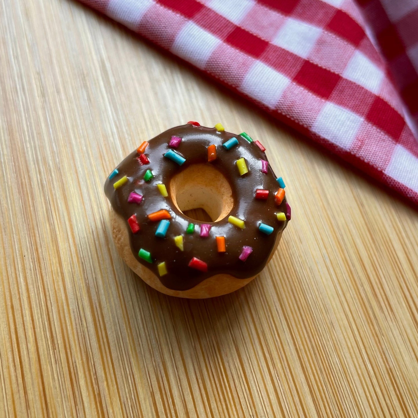 Food magnet - Chocolate Donut magnet, fridge magnets, memo board magnets, notice board magnets, miniature food, realistic food magnet